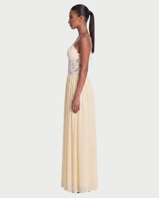 SEBRINA Floral Appliqué Cami Maxi Dress