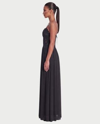 SEBRINA Floral Appliqué Cami Maxi Dress