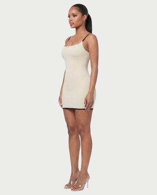 ELISCA Suspender Square Neck Bodycon Mini Dress