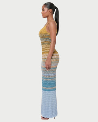 VELVA Ombre Crochet Cover-Up Maxi Dress