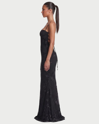 FLORELLE Floral Embroidered Corset Gown