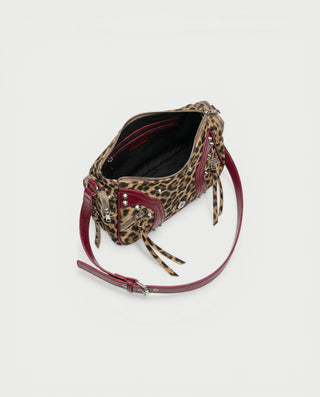 KORALIE Leopard Print Studded Handbag