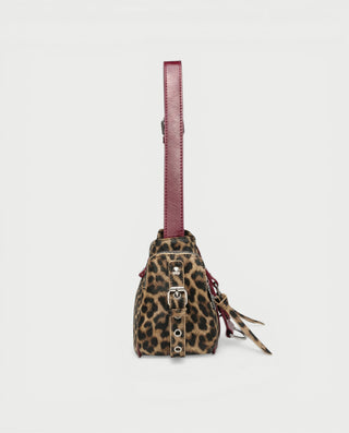 KORALIE Leopard Print Studded Handbag