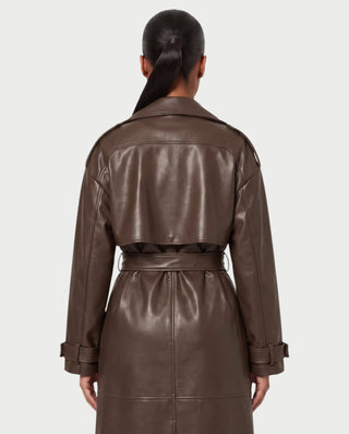 Gabardina de piel sintética PAMOLA
