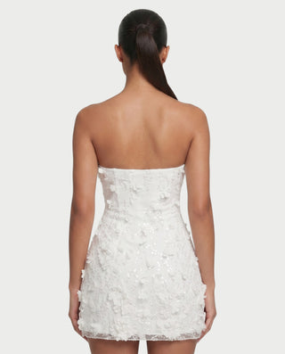 LOISE Floral Sequin Strapless Mini Dress