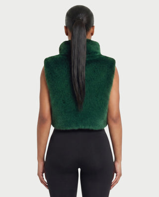 KARISE Plush Faux Fur Vest Top