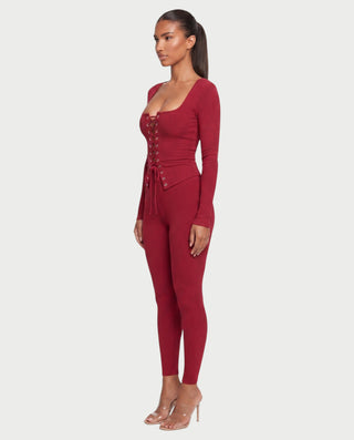 XANTHE Corset-Lace Top & Pants Set