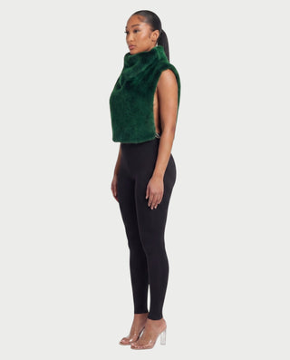 KARISE Plush Faux Fur Vest Top