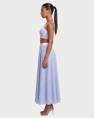 Conjunto de camisola y falda con encaje empalmado KORINA
