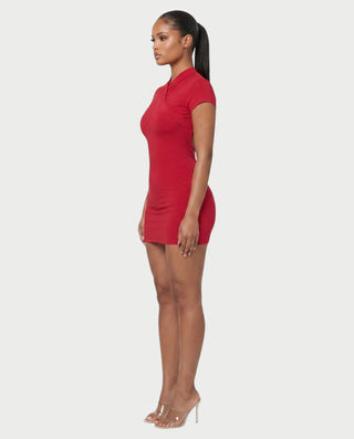 MAZEYA Crossover Neck Backless Bodycon Mini Dress