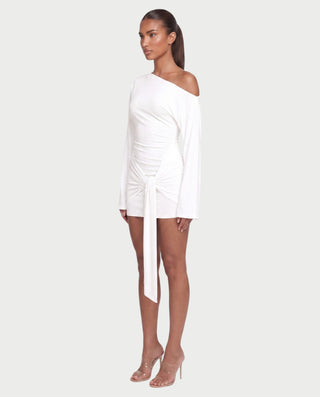 MIRANDA Off-Shoulder Flare Sleeve Mini Dress