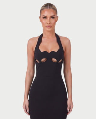 Vestido largo con aberturas KINSEY