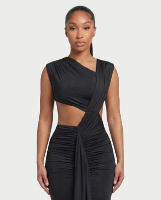 CALIORA Hip Cutout Maxi Dress