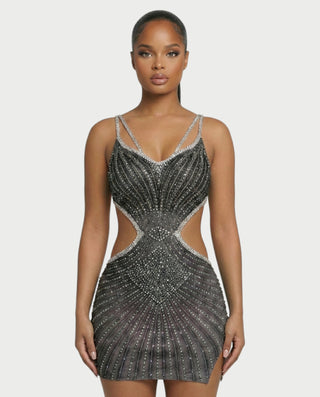 BRELLIE Crystal Cut-out Bodycon Mini Dress