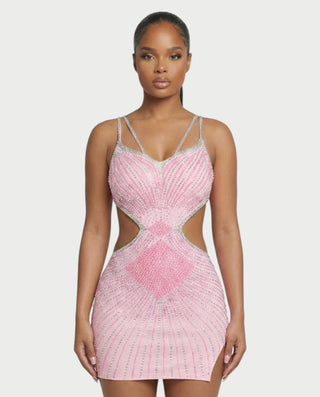 BRELLIE Crystal Cut-out Bodycon Mini Dress