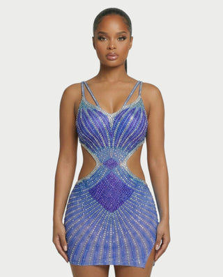 BRELLIE Crystal Cut-out Bodycon Mini Dress