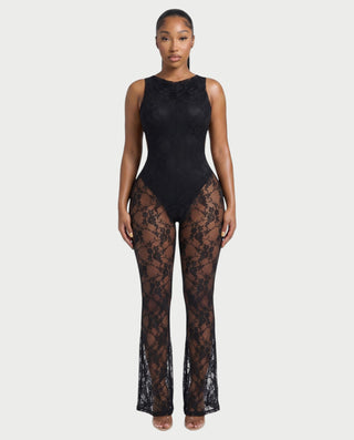 ELVIRE Backless Lace Jumpsuit