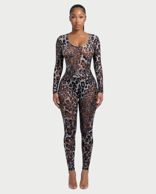 Mono de malla de leopardo FIOREN
