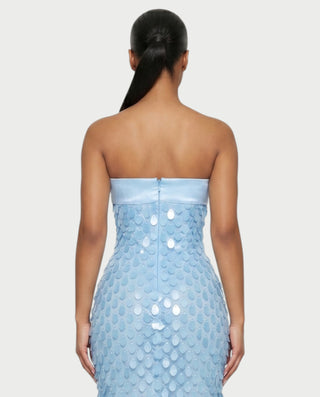 ABEL Teardrop Sequin Lace Overlay Maxi Dress
