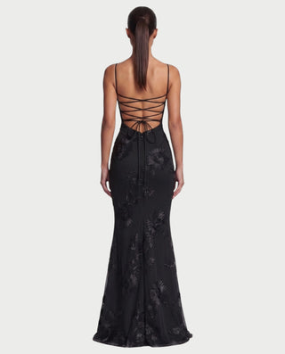FLORELLE Floral Embroidered Corset Gown
