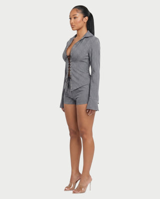 Chaqueta de piel sintética con textura de cocodrilo BEXLEY