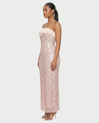 ABEL Teardrop Sequin Lace Overlay Maxi Dress