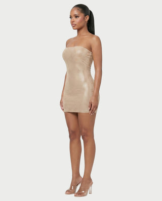 KELSEY Rhinestone Strapless Mini Dress