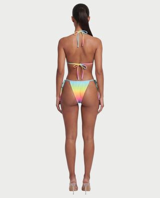 AVELIYA Ombre Bikini & Sheer Maxi Skirt Three-piece Set