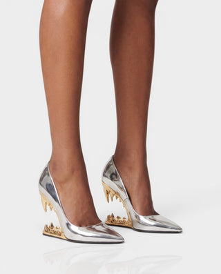 Tacones de aguja con cordones de piel sintética KELLA