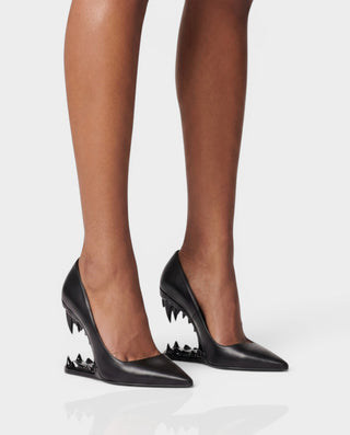 Tacones de aguja con cordones de piel sintética KELLA