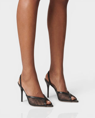 Tacones de aguja con cordones de piel sintética KELLA