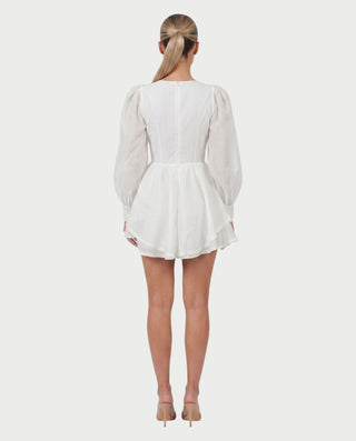ETTA Long Sleeve Corset Fit & Flare Mini Dress