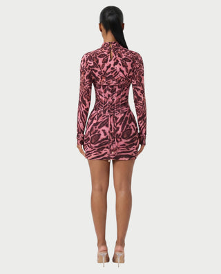 CLARIBEL Lace-Up Back Corset Mini Dress Set