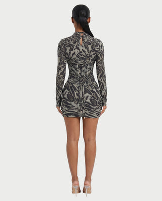 CLARIBEL Lace-Up Back Corset Mini Dress Set