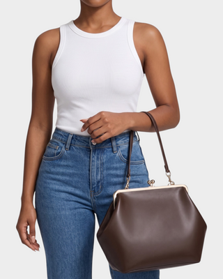 TALLY Vintage Kiss-Lock Crossbody Shoulder Bag