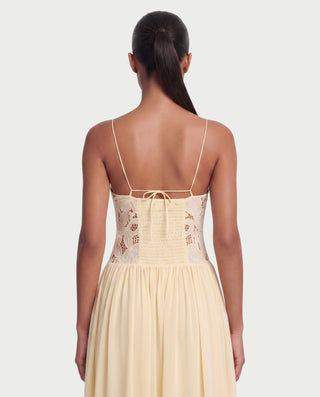 SEBRINA Floral Appliqué Cami Maxi Dress