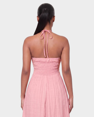 ELIORA Halter Cutout Top & Tiered Skirt Set