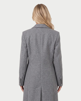 ANVINA Double-Breasted Notched Lapel Longline Trench Coat