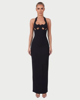 Vestido largo con aberturas KINSEY