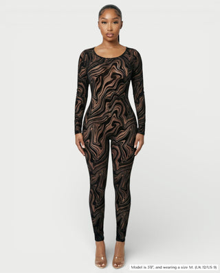 Mono de piel sintética con hombros descubiertos de NENYA