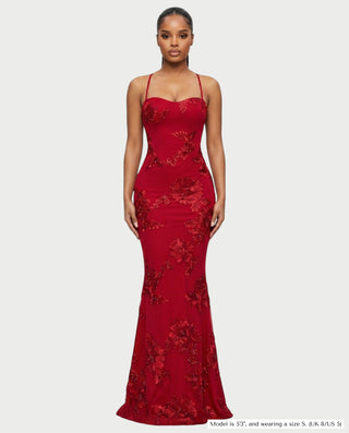 Vestido largo plisado con degradado LIVIANA
