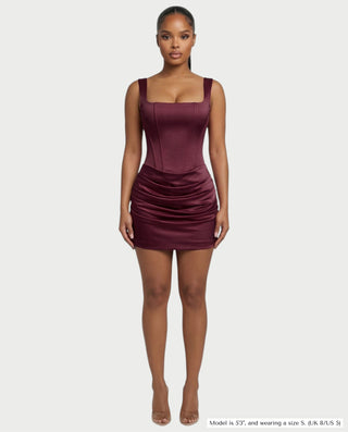 Vestido midi con flecos y escote pronunciado de LIRRA