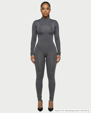 Conjunto de body de manga larga y leggings de cintura alta HAINA