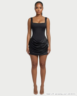 Vestido midi con flecos y escote pronunciado de LIRRA