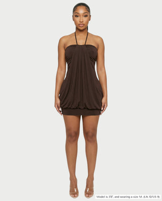 Vestido midi con flecos y escote pronunciado de LIRRA