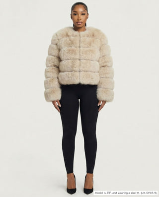 BEATRICE Faux Fur Bubble Jacket