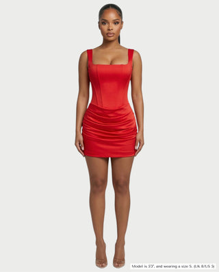 Vestido midi con flecos y escote pronunciado de LIRRA
