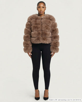 BEATRICE Faux Fur Bubble Jacket
