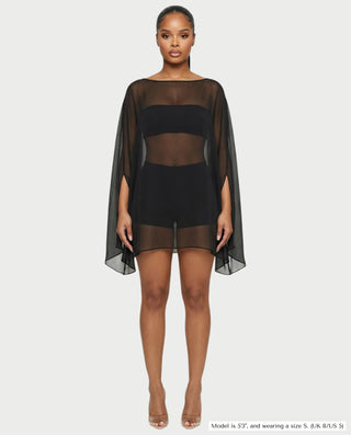 Blusa de gasa de manga larga BERYL