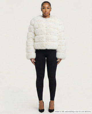 BEATRICE Faux Fur Bubble Jacket
